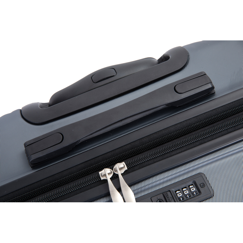Expandable 3 Piece Luggage Sets PC Lightweight Suitcase with Two Hooks, Spinner Wheels, TSA Lock, (20/24/28), Gray